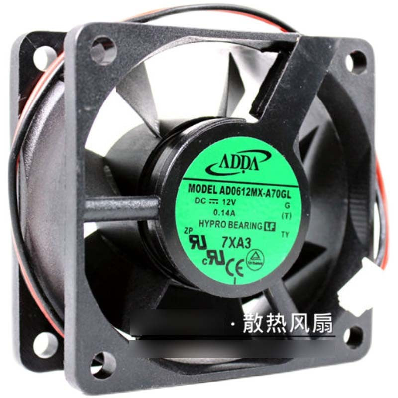 ADDA AD0612MX-A70GL 12V 0.14A 2wires Cooling Fan ADDA AD0612MX-A70GL 12V 0.14A 2wires Cooling Fan